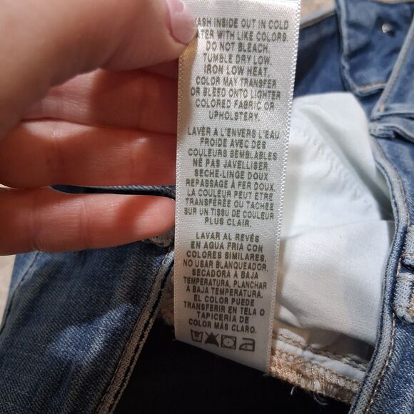 Frame Denim High Rise Double Stitch Detail Flare Leg Jeans-Merced-Size 31 Blue - Picture 11 of 11